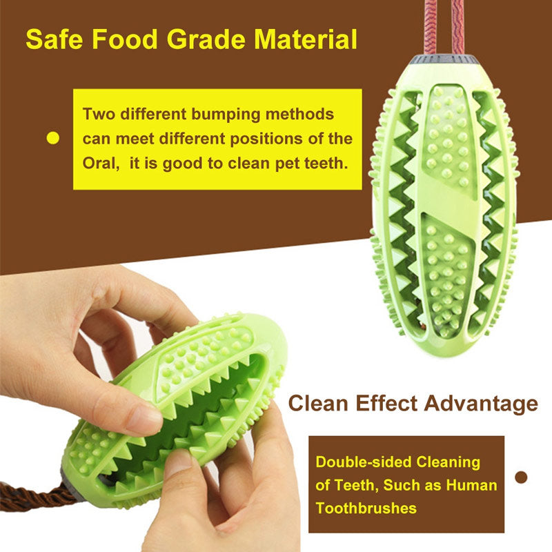 Smart Treat Dispensing Rubber Dog Ball – Dental Chew & Interactive Training Toy