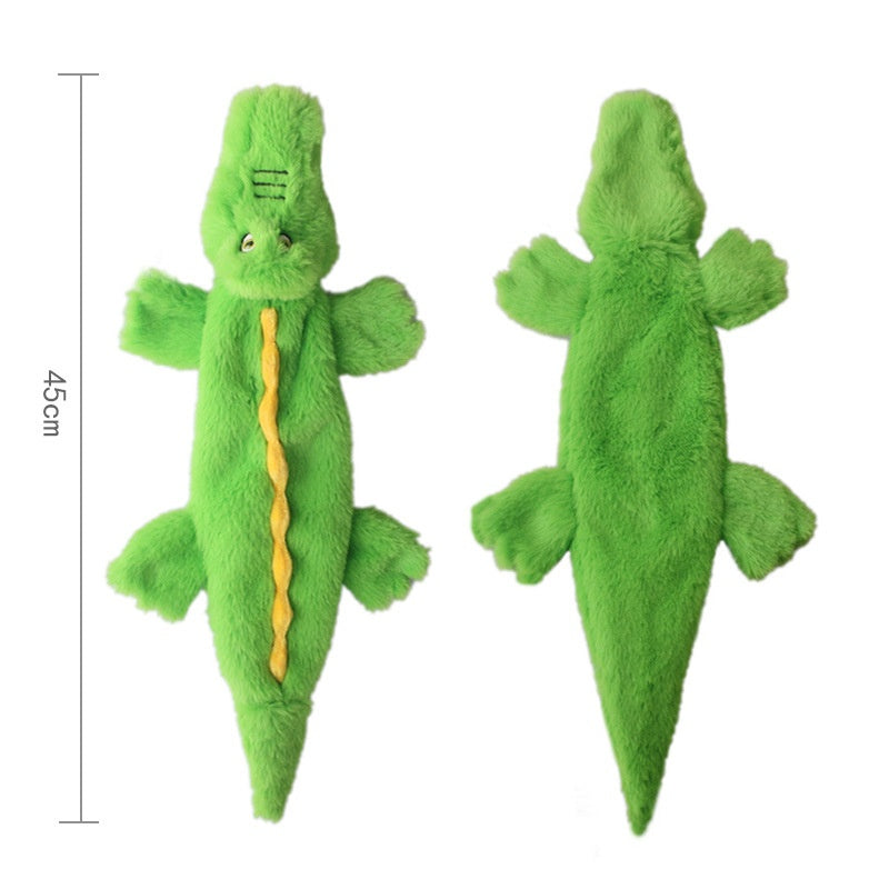 Plush Squeaky Dog Toy – Crocodile, Pig & Elephant Boredom-Relief Toy