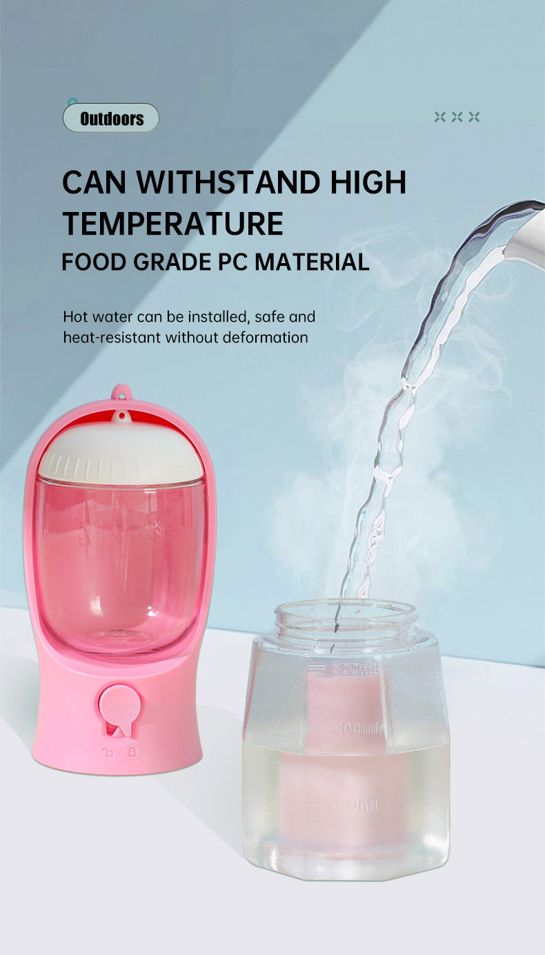 3-in-1 Dog Water Bottle – Food Container & Poop Bag Holder