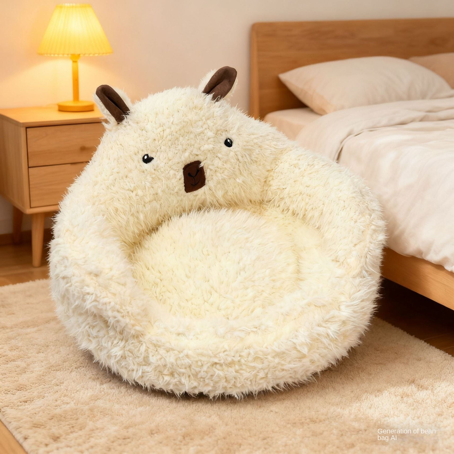 Winter Warm Semi-Enclosed Dog Bed – Washable Pet Pad