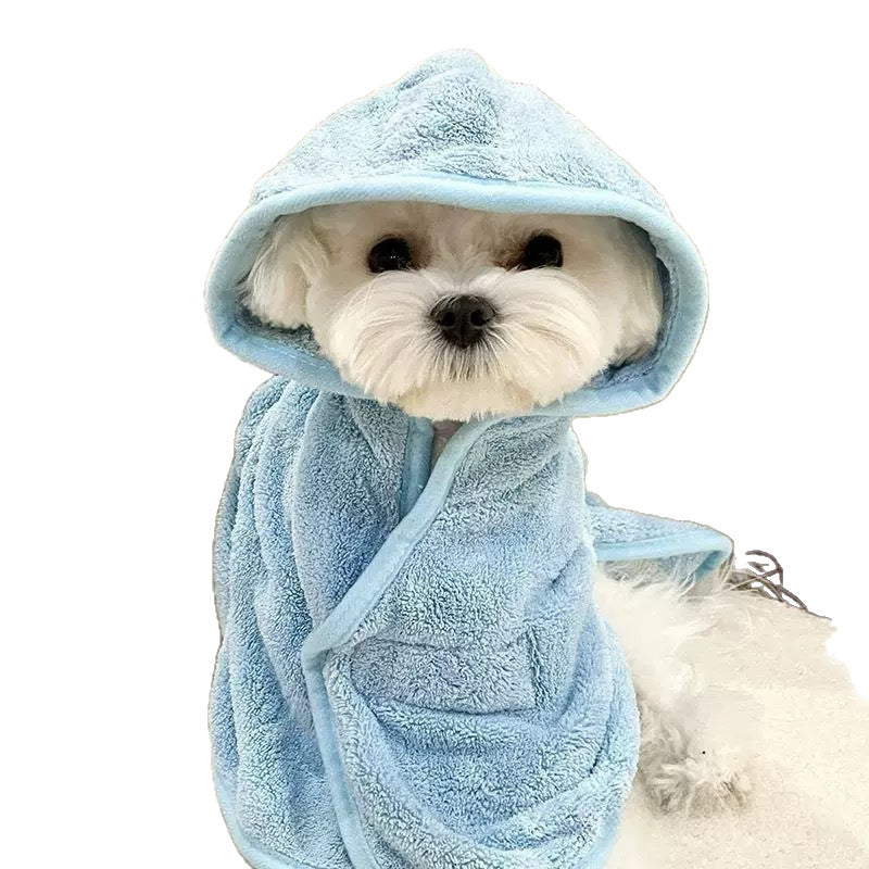 Dog Bathrobe Towel – Thick, Absorbent Bath & Drying Robe for All Seasons