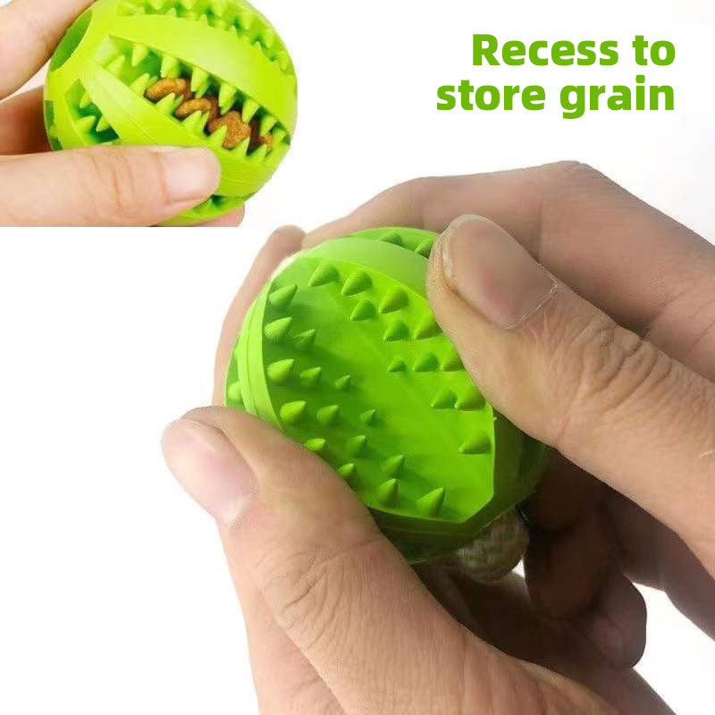 Rubber Treat Ball for Dog's – Chew & Teeth Cleaning Toy