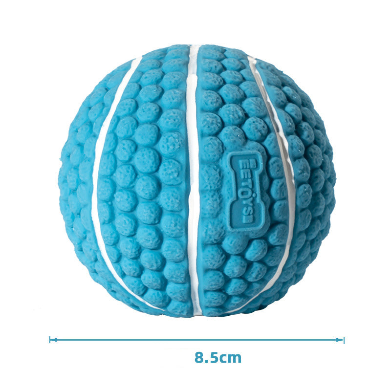 Latex Dog Basketball Toy – Chew & Fetch Interactive Ball