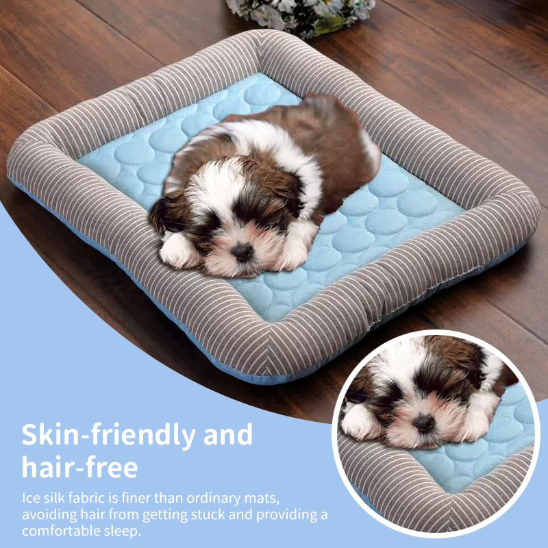 Cooling Pet Mat for Dogs & Cats – Ice Silk Breathable Summer Pad