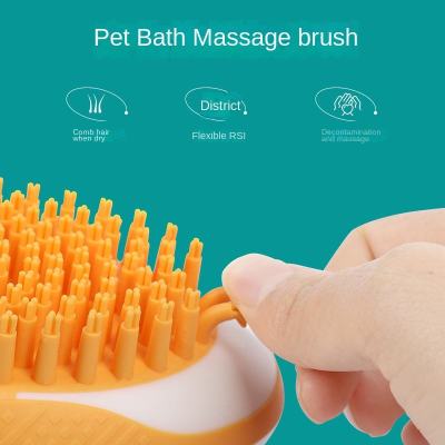 2-in-1 Silicone Pet Bath & Massage Brush for Dogs & Cats