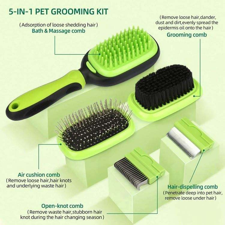 Professional Multi-Function Pet Comb Set – Grooming & Dematting Tools for Cats & Dogs