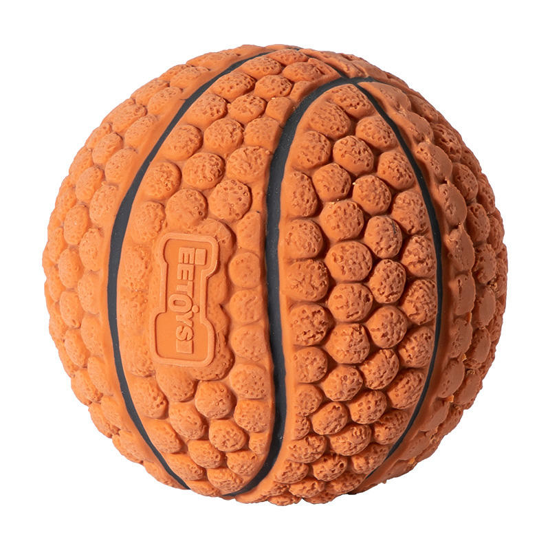 Latex Dog Basketball Toy – Chew & Fetch Interactive Ball