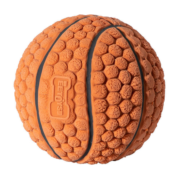 Latex Dog Basketball Toy – Chew & Fetch Interactive Ball