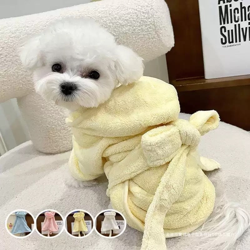 Dog Bathrobe Towel – Thick, Absorbent Bath & Drying Robe for All Seasons