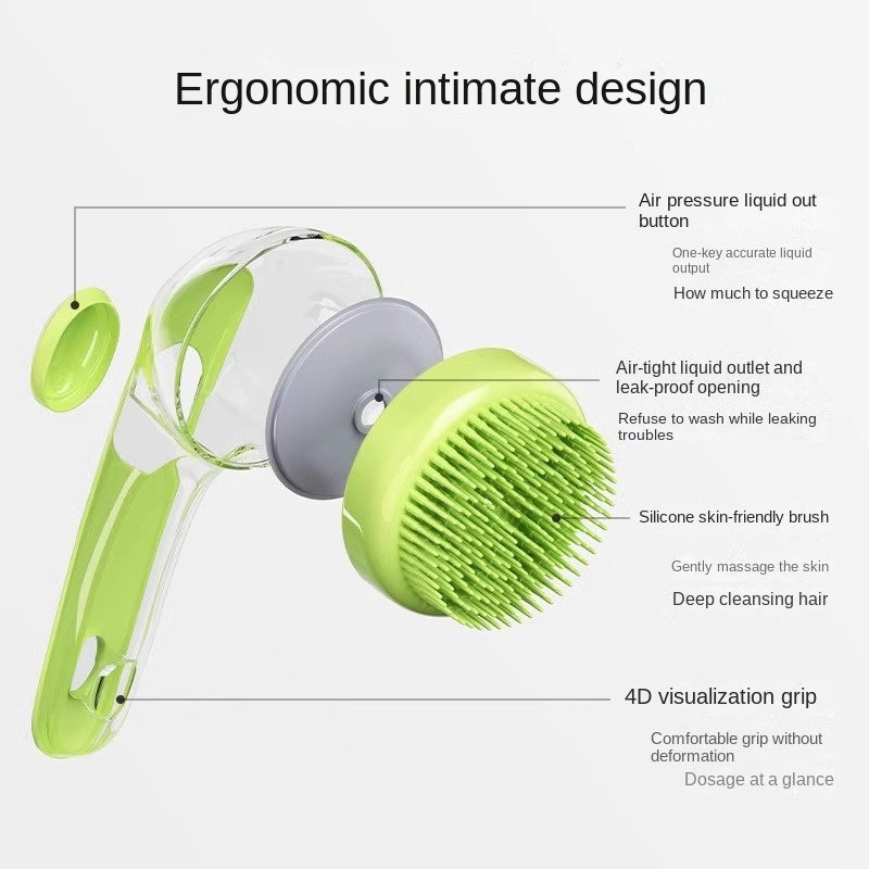 Silicone Pet Bath & Massage Brush for Dogs & Cats