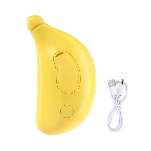 Steam Grooming Brush for Pets – Banana-Shaped Hair Removal Brush for Dogs & Cats