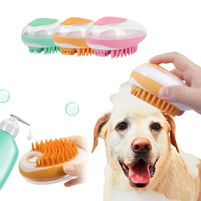 2-in-1 Silicone Pet Bath & Massage Brush for Dogs & Cats