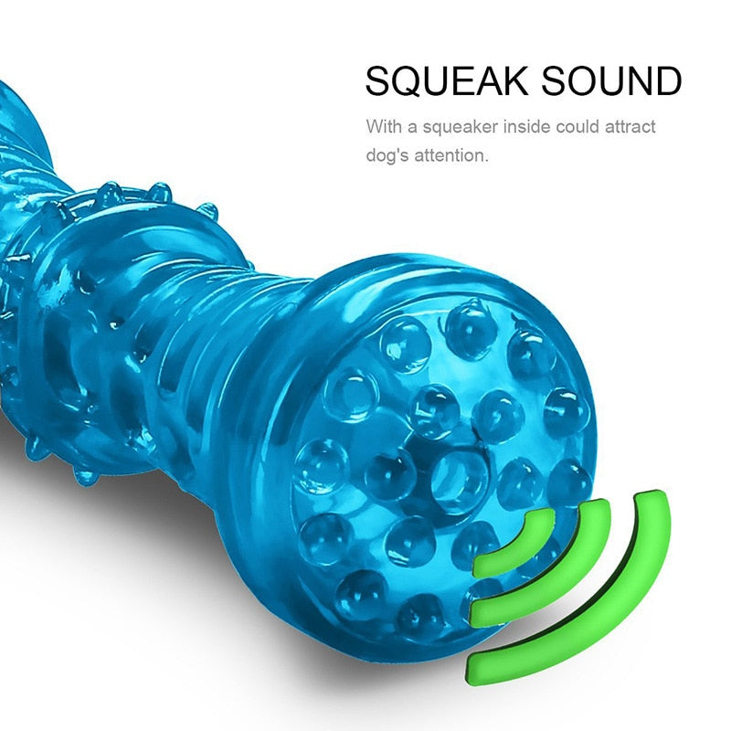 Large Rubber Dog Bone Toy – Bite-Resistant Squeaky Chew Toy