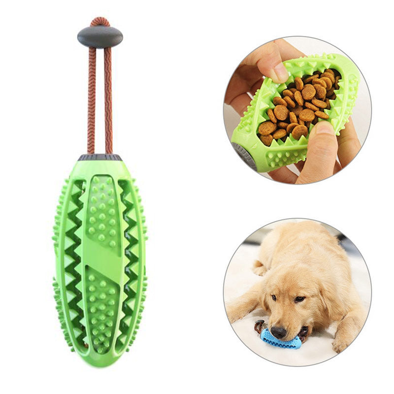 Smart Treat Dispensing Rubber Dog Ball – Dental Chew & Interactive Training Toy