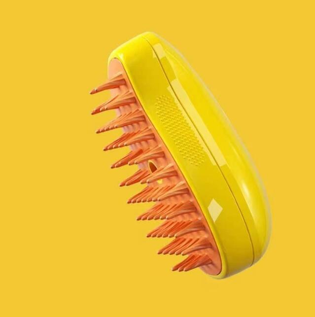 Steam Grooming Brush for Pets – Banana-Shaped Hair Removal Brush for Dogs & Cats