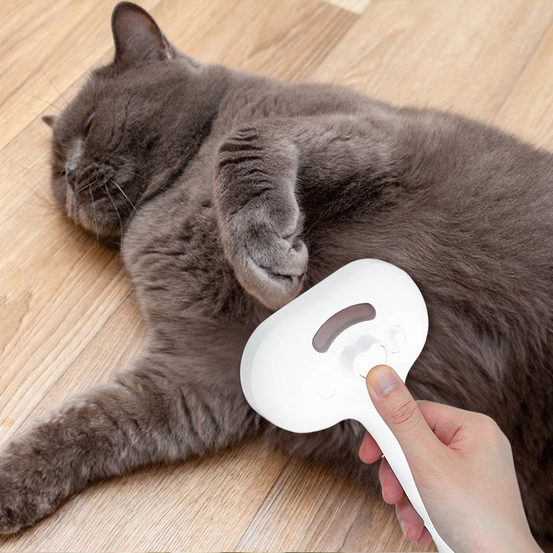 Pet Steam Grooming Brush for Dogs and Cats– With Built-In Humidifier