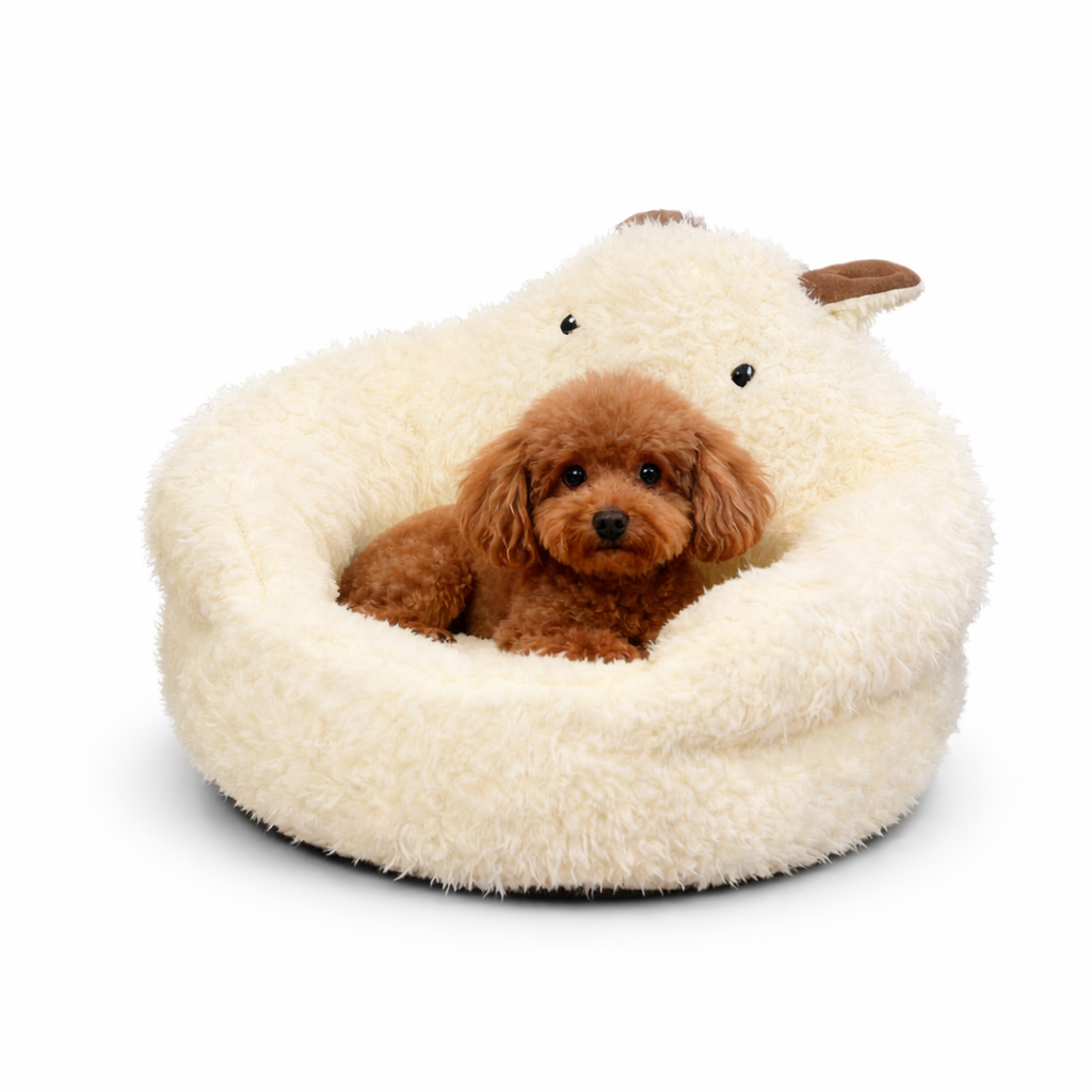Winter Warm Semi-Enclosed Dog Bed – Washable Pet Pad