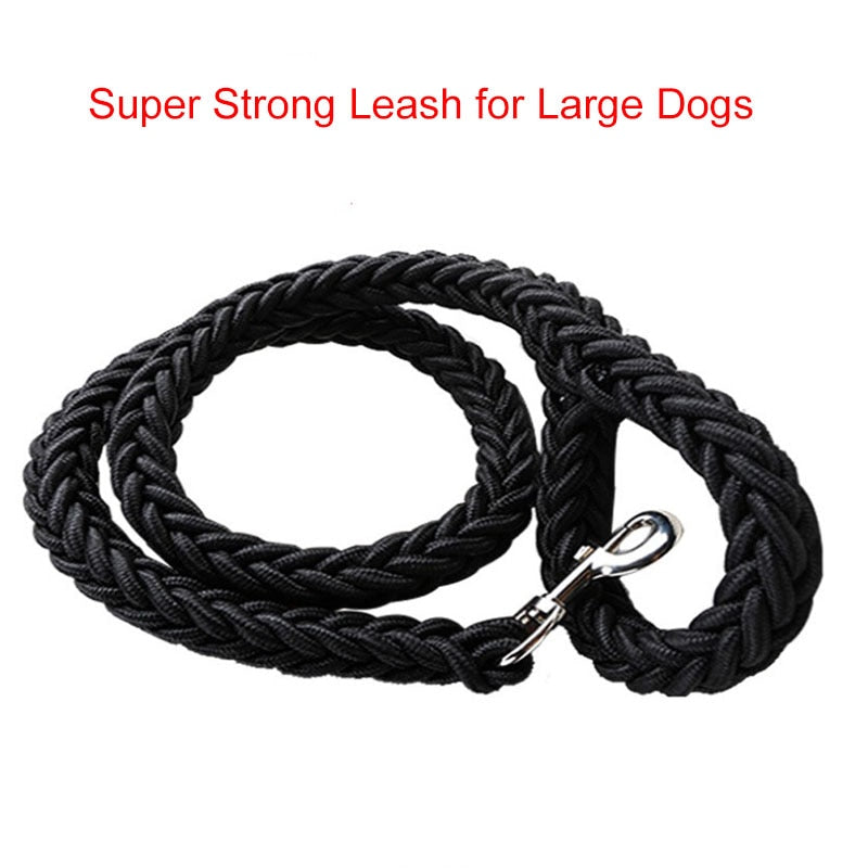 Nylon Dog Harness & Leash Set – Heavy-Duty Training Lead for Medium & Large Dogs