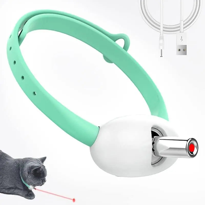 Smart Interactive Laser Cat Collar – USB Rechargeable Wearable Laser Toy